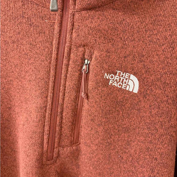 The North Face Men's Zip-Up Sweater in Maroon - Picture 2 of 5